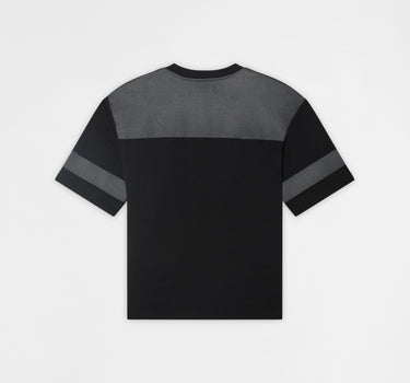 Football Rhinestones Short Sleeve Tee - Black