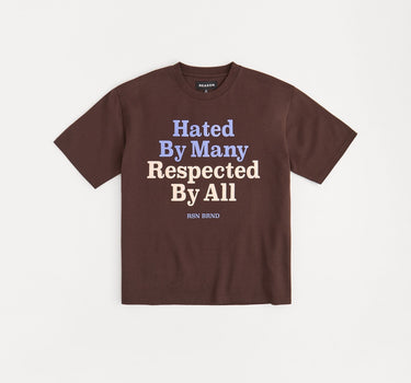 Hated And Respected 3D Short Sleeve Tee - Brown