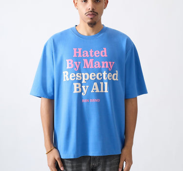 Hated And Respected 3D Short Sleeve Tee - Blue
