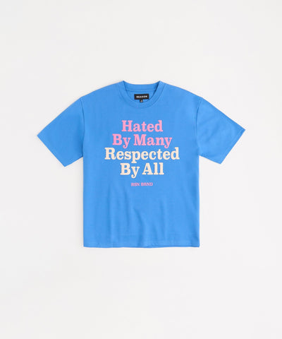 Hated And Respected 3D Short Sleeve Tee - Blue
