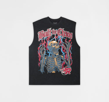 Built For Chaos Muscle Tee - Washed Black