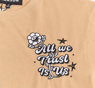 Loyalty Runs Deep Embroidered Short Sleeve Tee - Khaki