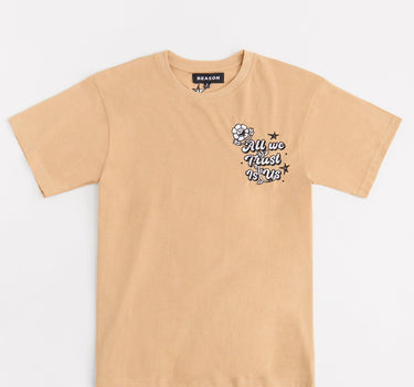 Loyalty Runs Deep Embroidered Short Sleeve Tee - Khaki