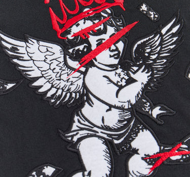 Move In Silence Embroidered Short Sleeve Tee - Black