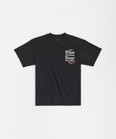 Fearless Embroidered Short Sleeve Tee - Black