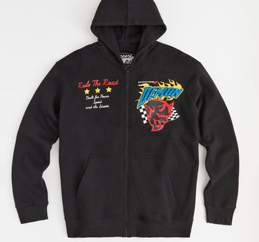Dodge Demon Applique Full Zip Hoodie - Black