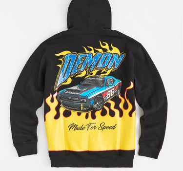 Dodge Demon Applique Full Zip Hoodie - Black