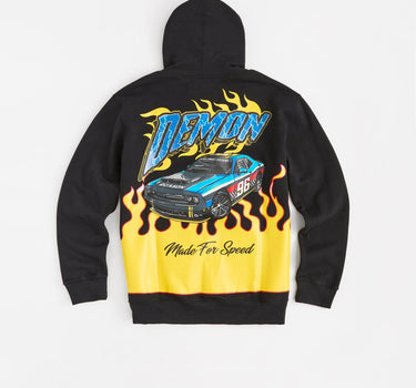Dodge Demon Applique Full Zip Hoodie - Black