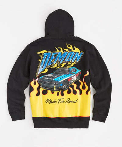 Dodge Demon Applique Full Zip Hoodie - Black