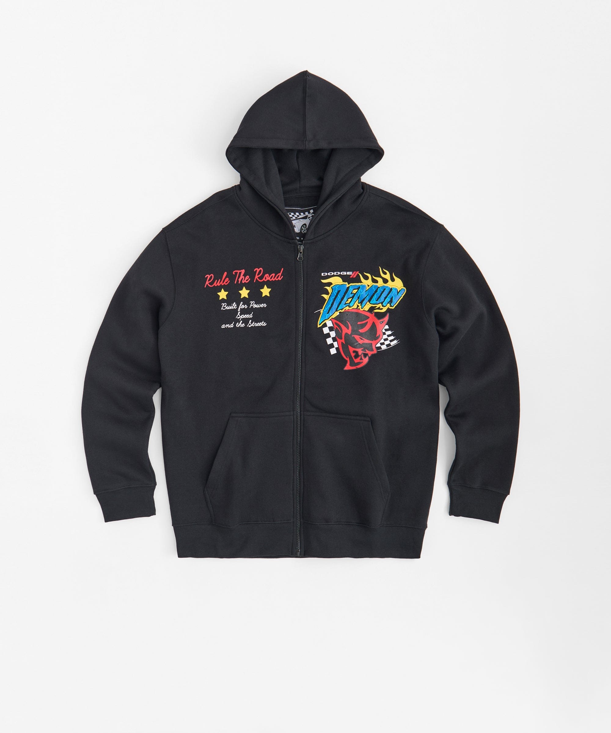 Dodge Demon Applique Full Zip Hoodie - Black – Reason Clothing
