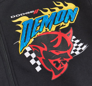 Dodge Demon Applique Full Zip Hoodie - Black