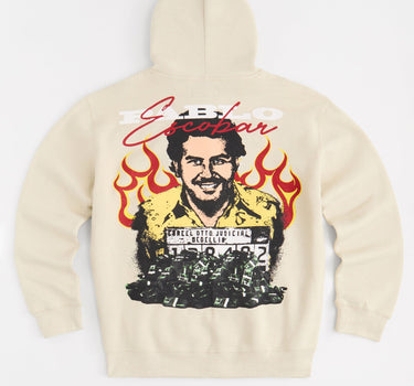 Pablo Full Zip Embroidered Hoodie - Khaki