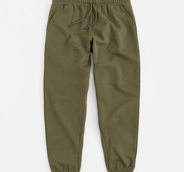Essential Heavyweight Fleece Baggy Fit Jogger Pants - Olive Green