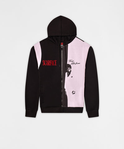 Scarface Embroidered Full Zip Hoodie - Black