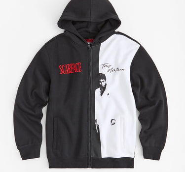 Scarface Embroidered Full Zip Hoodie - Black