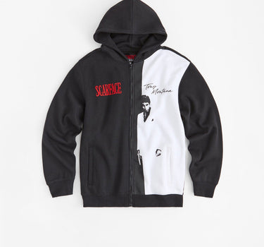 Scarface Embroidered Full Zip Hoodie - Black