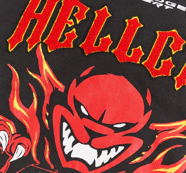 Dodge Hellcat Made For Speed Chenille Patched Hoodie - Black