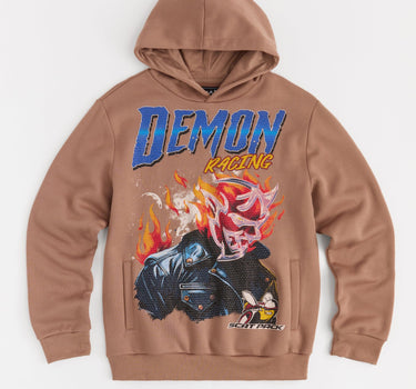 Dodge Demon Rhinestone Hoodie - Brown