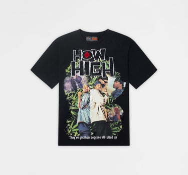 How High They've Got Their Degrees Graphic Short Sleeve Tee - Black