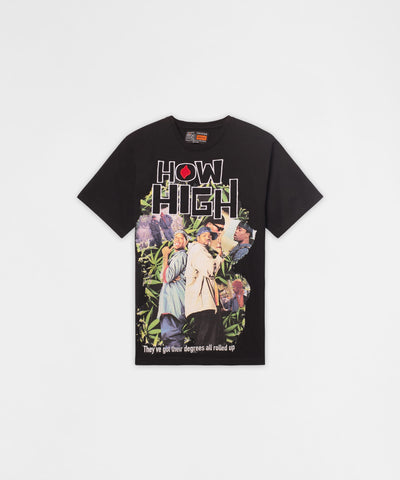 How High Embroidered Short Sleeve Tee - BlacK