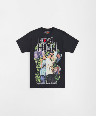 How High Embroidered Short Sleeve Tee - BlacK