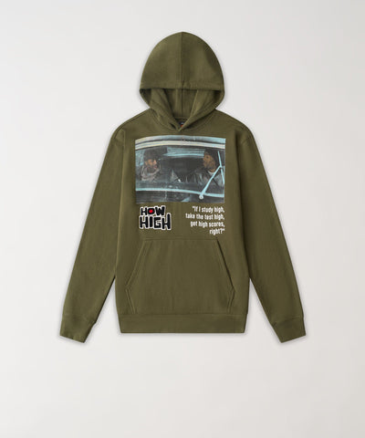 How High Study Hoodie - Olive Green