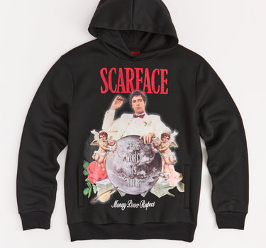 Scarface The World Is Yours Rhinestone Hoodie - Black