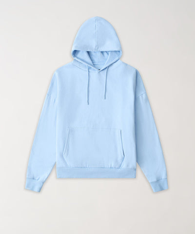Essential Heavyweight Fleece Baggy Fit Comfy Hoodie - Blue