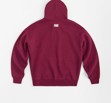 Essential Heavyweight Fleece Baggy Fit Hoodie - Burgundy
