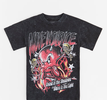 Move In Silence Washed Short Sleeve Tee - Black