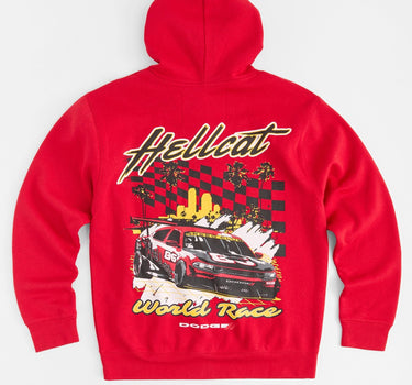 Dodge Hellcat Full Zip Hoodie - Red