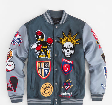 Trust Varsity Jacket - Grey