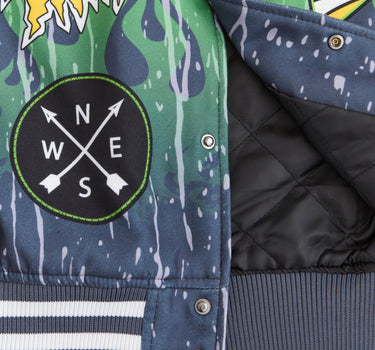 Space Defense Varsity Jacket - Grey