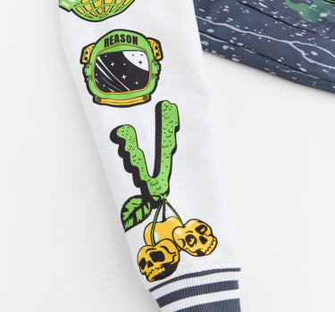 Space Defense Varsity Jacket - Grey