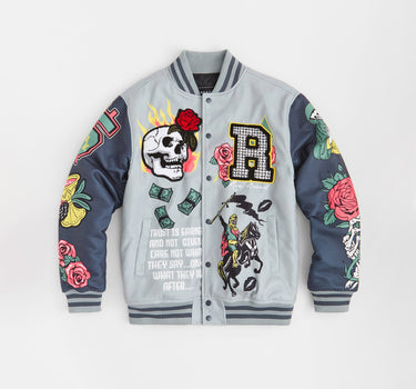 Trust Varsity Jacket - Grey