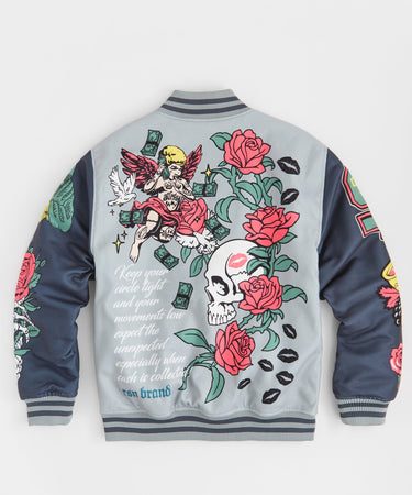 Trust Varsity Jacket - Grey