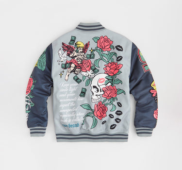 Trust Varsity Jacket - Grey