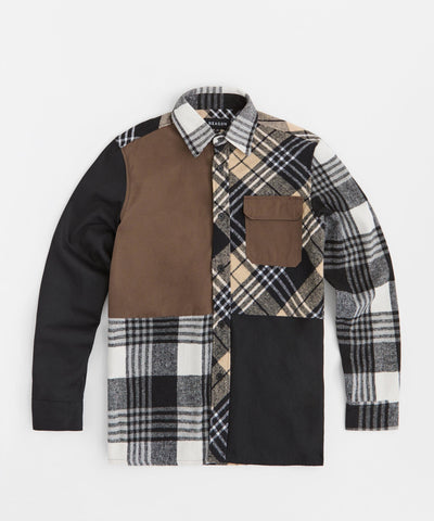 Snakes Flannel Long Sleeve Shirt - Grey