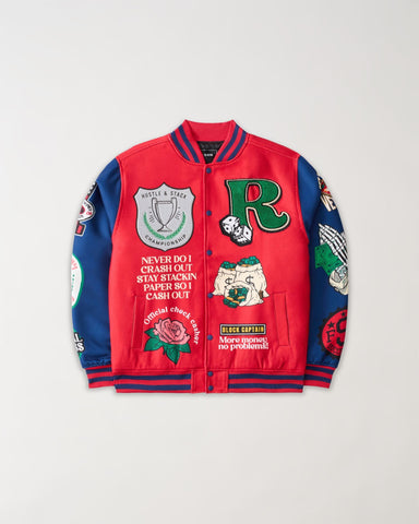 Captain Varsity Jacket - Red