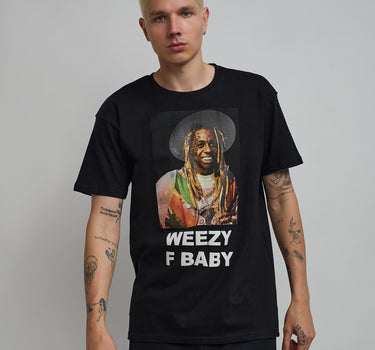 Lil Wayne Weezy F Baby Photo Short Sleeve Tee - Black