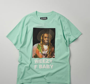 Lil Wayne Weezy F Baby Photo Short Sleeve Tee - Light Blue