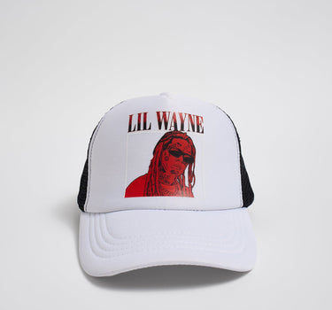 Lil Wayne Box Trucker Hat - White