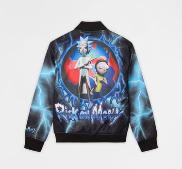 Rick & Morty Embroidered Varsity Jacket - Black