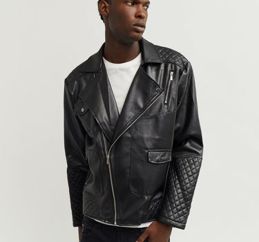 Real Solid Moto Jacket - Black