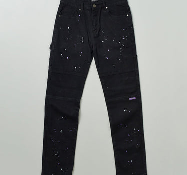 Paint Splatter Denim Jeans - Black