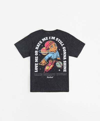 Take What's Yours Embroidered Short Sleeve Tee - Charcoal