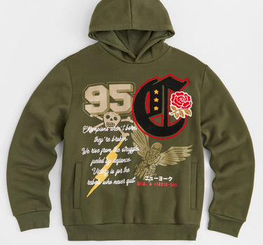 Champion Chenille Hoodie - Olive Green