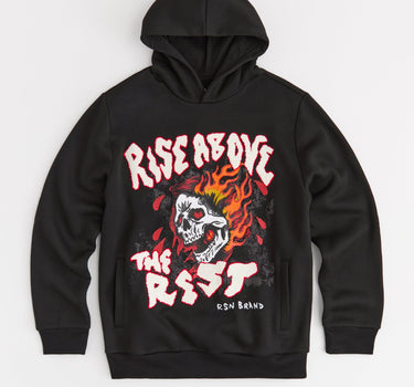 Rise Above Chenille Hoodie - Black