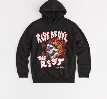 Rise Above Chenille Hoodie - Black