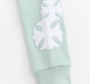 Rebellion Chenille Patched Zip Up Hoodie - Medium Blue